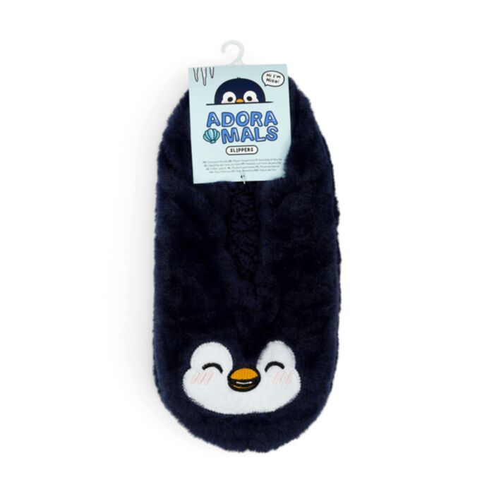 Pantufa antiderrapantes de pelúcia, tamanho 36-38 Adoramals Pinguim