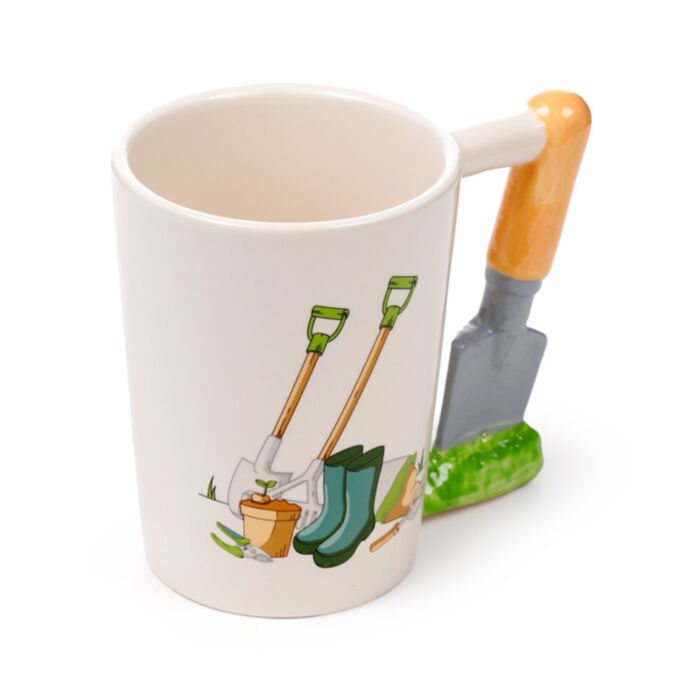 Caneca de Cerâmica Jardím com Asa em forma de pá