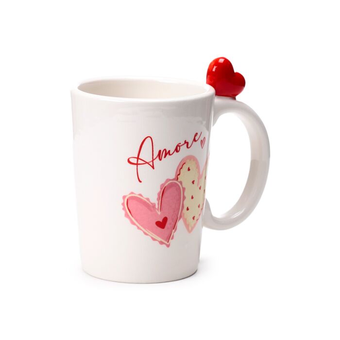 Caneca com Asa Moldada - Amore Hearts Coração