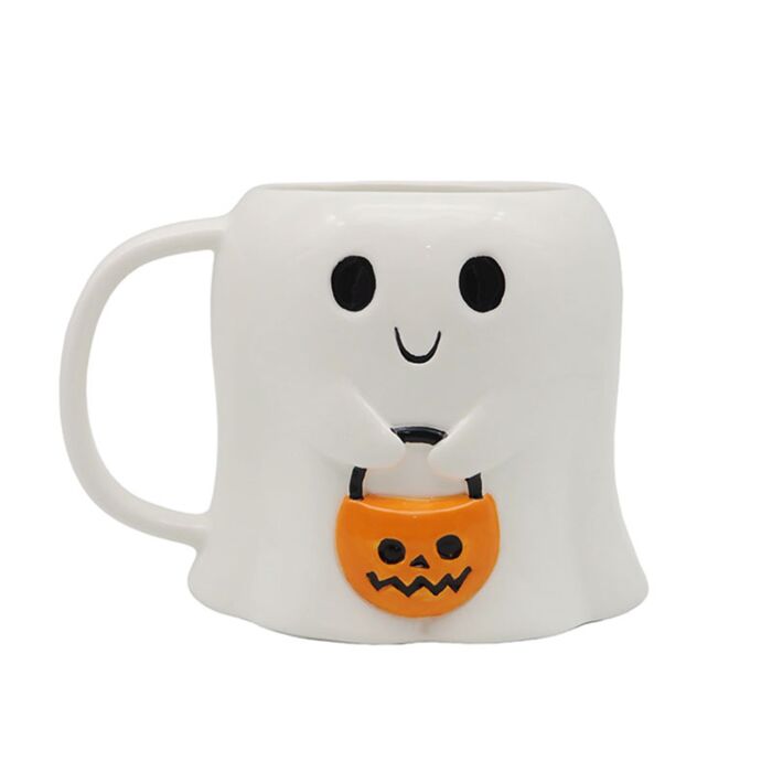 Caneca de cerâmica em forma Spooky Fantasma