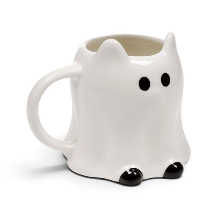 Caneca de cerâmica em forma Spooky Gato Fantasma