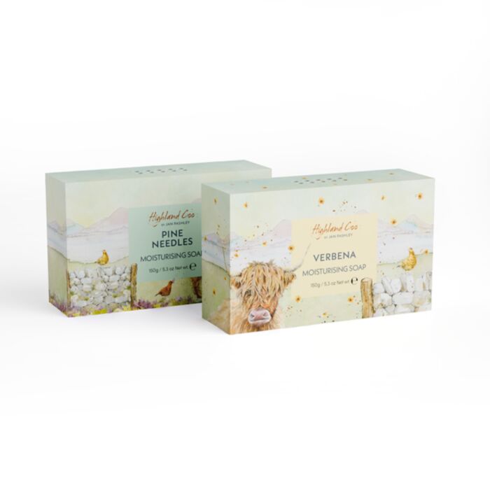Sabonete artesanal Jan Pashley Highland Coo - Verbena e pinheiro
