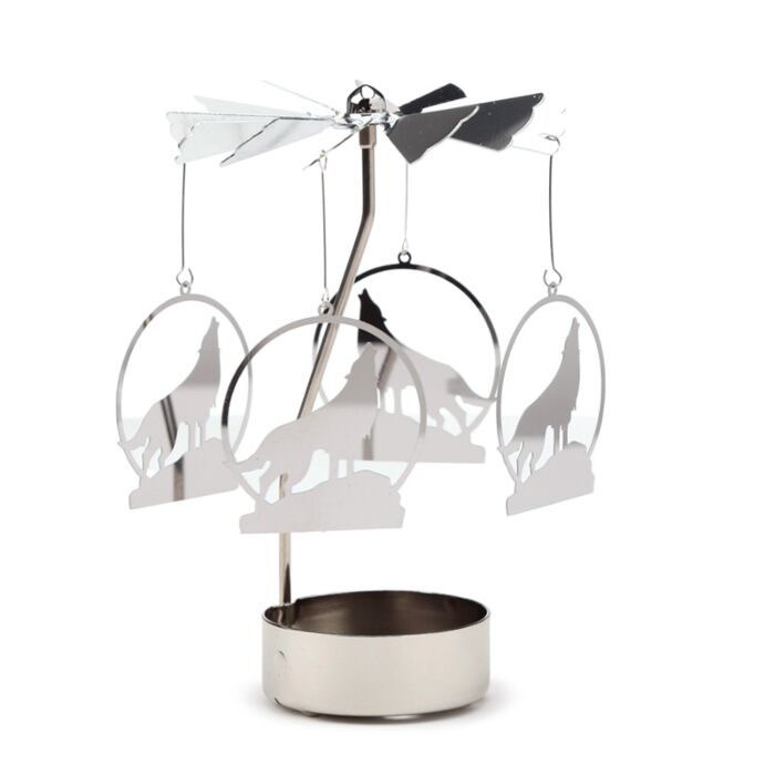 Suporte Para Velas Com Carrossel - Lobo 