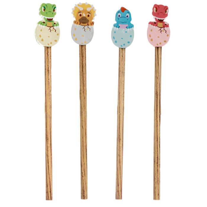 Lápis com ponta de Borracha - Ovo de Dinossauro Bebé