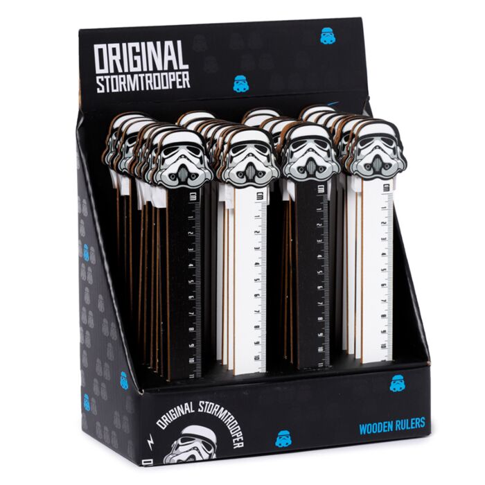 Régua de madeira moldada Stormtrooper (15cm)