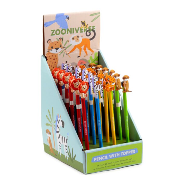 Lápis com topo em PVC Zooniverse