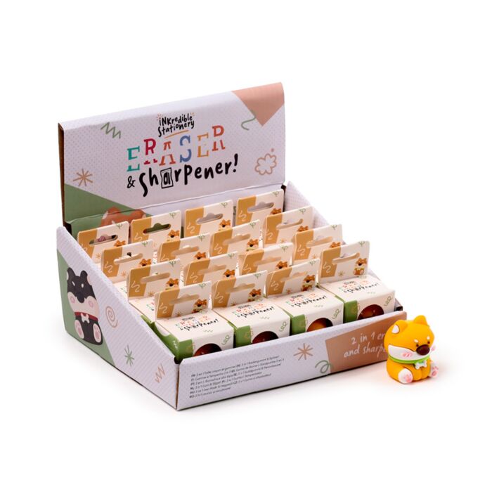 Afiador e apagador 2 em 1 Cãozinho