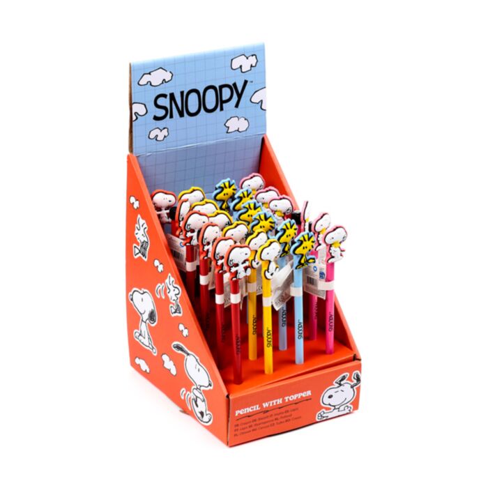 Lápis com topo em PVC  Peanuts Snoopy & Woodstock 