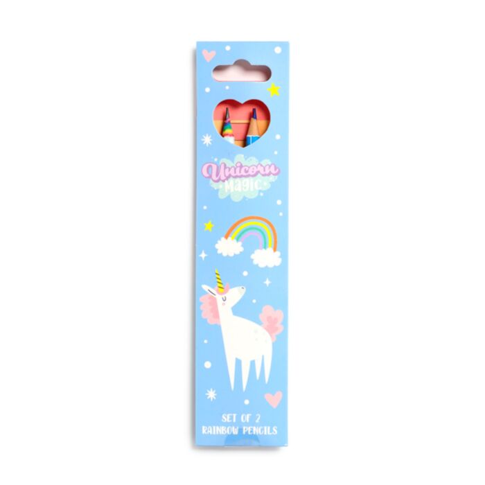 Set de 2 lápis arco-íris Unicórnio Mágico