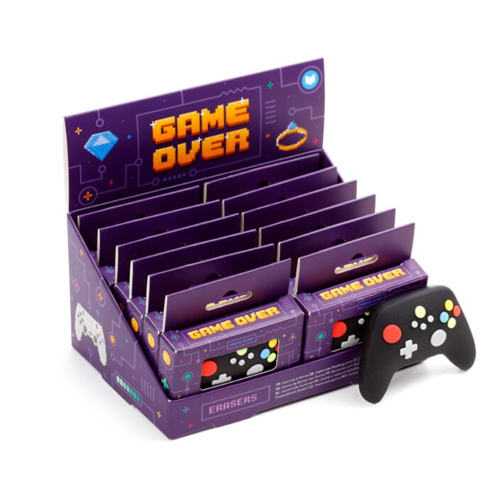 Borracha em forma de comando de jogos Game Over