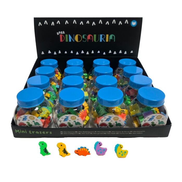 Frasco con Mini borrachas Dinosauria