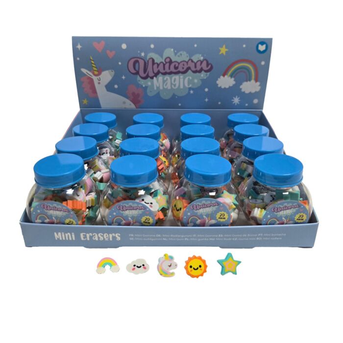 Frasco con Mini borrachas Unicórnio Mágico