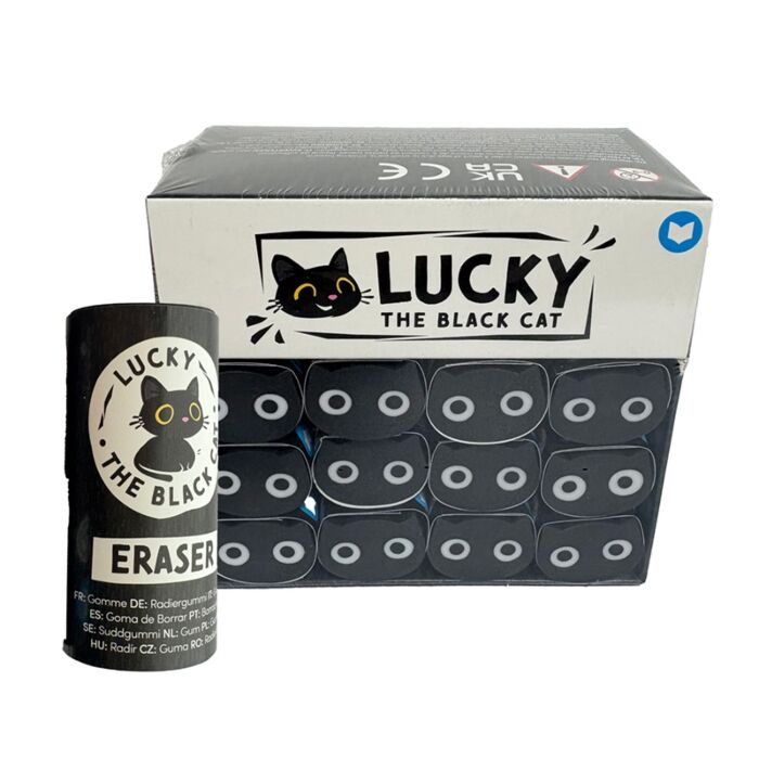 Borracha em forma Lucky O Gato Preto da Sorte