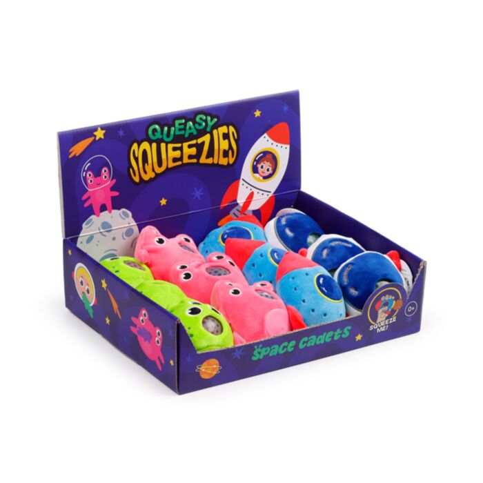 Brinquedo de pelúcia espremível Queasy Squeezies Cadete do espaço