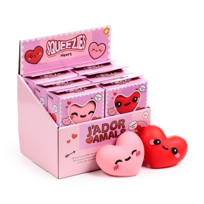 Brinquedo para espremer e esticar J'Adoramals coração