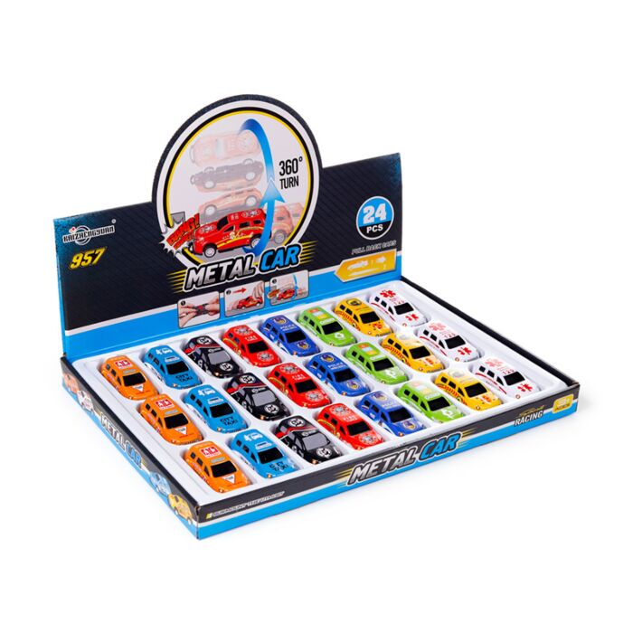 Carro de corrida com ação de retrocesso