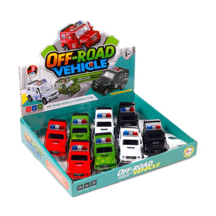 Brinquedo de ação de empurrar/veículos de emergência todo-o-terreno