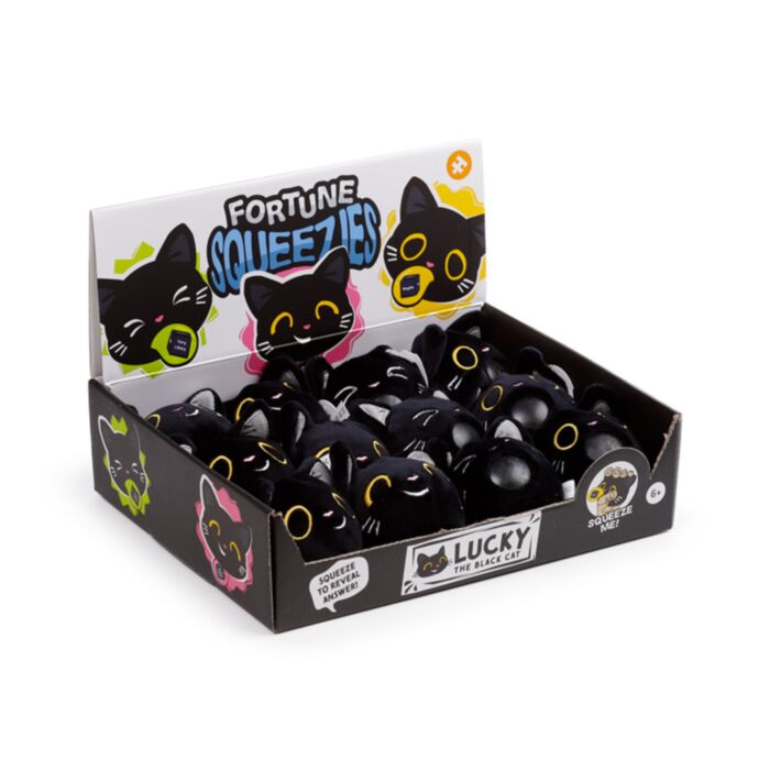 Brinquedo de pelúcia espremível com dado da sorte Queasy Squeezies Lucky