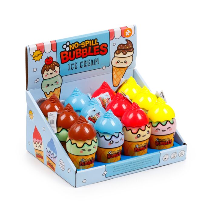 Bolhas Bolas de gelado em cone