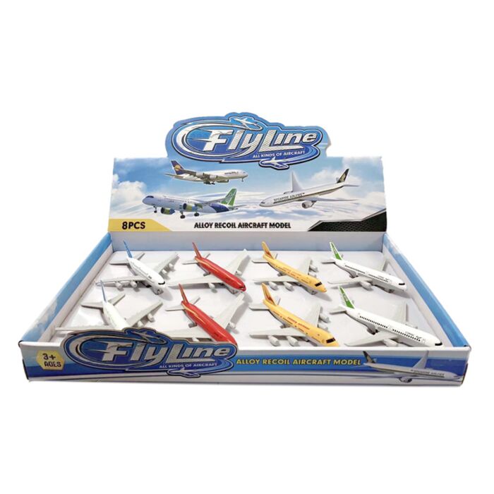 Brinquedo Flyline Jet Aeroplane com ação de fricção e retrocesso