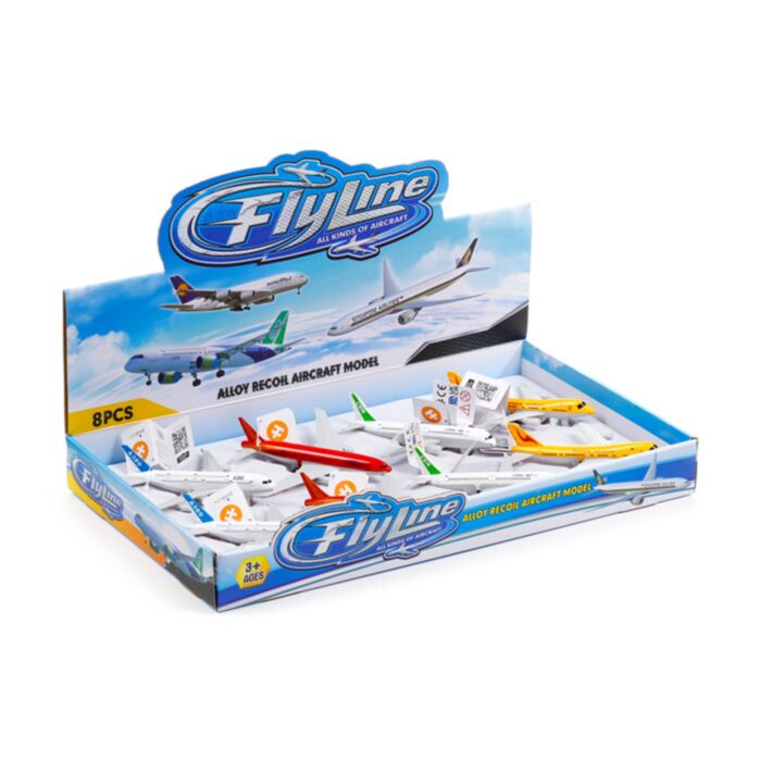 Brinquedo Flyline Jet Aeroplane com ação de fricção e retrocesso