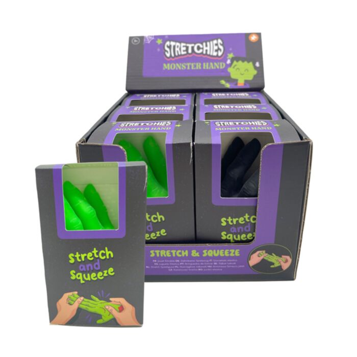 Brinquedo elástico em forma de mão de zombie assustadora