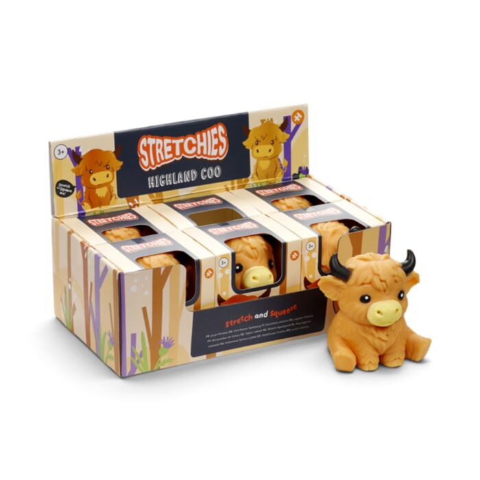 Brinquedo esticável Highland Coo Cow 