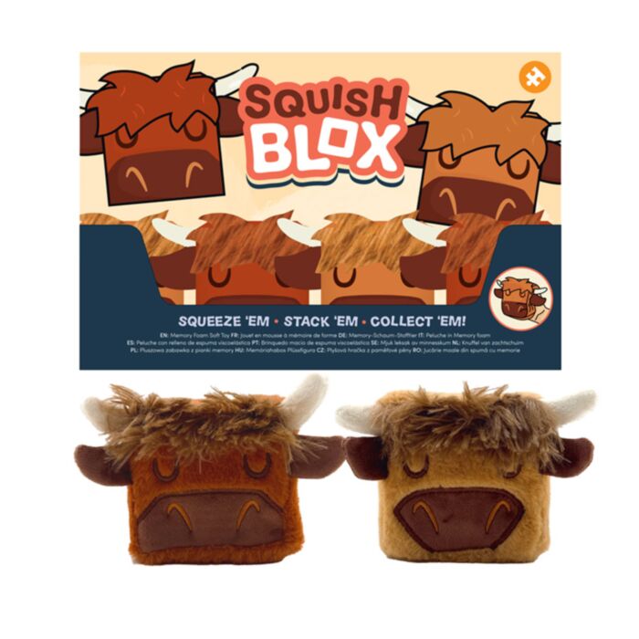Bloco de pelúcia macio e esponjoso com memory foam - Highland Coo Cow