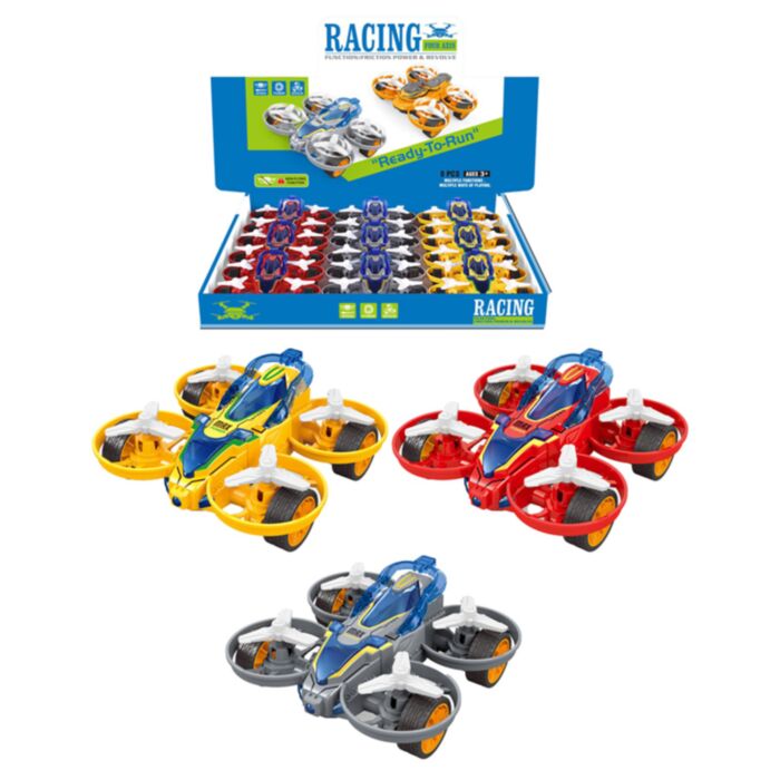 Brinquedo de ação de empurrar/puxar com drone para corridas