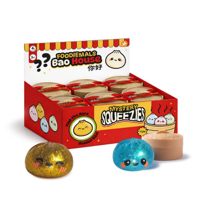 Brinquedo de Maltose Squeezy Foodiemals Bao House Bao Bun 