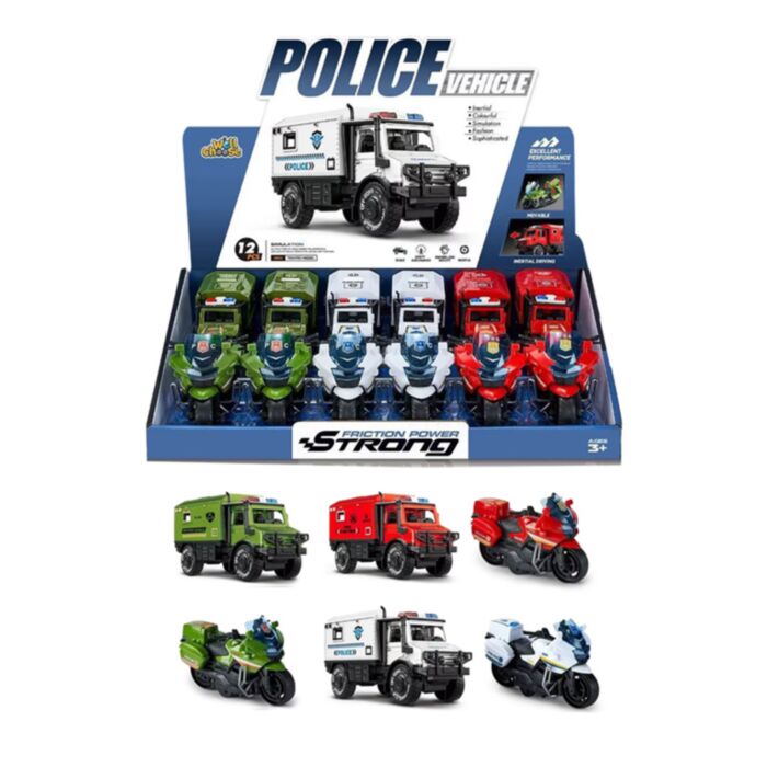 Brinquedo de ação com mecanismo de recuo Camião da Polícia