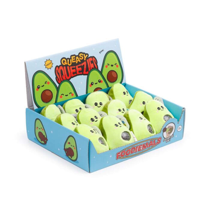 Brinquedo de pelúcia espremível Queasy Squeezies Abacate 