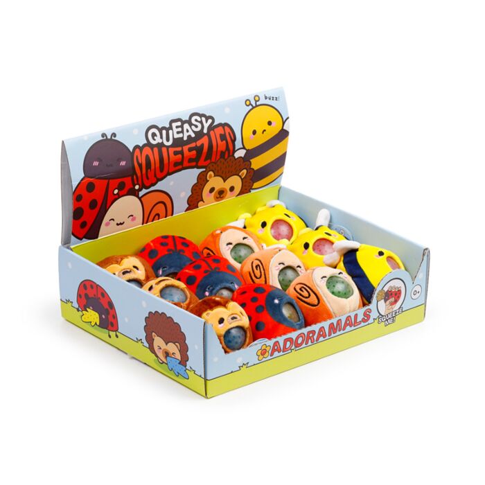 Brinquedo de pelúcia espremível Queasy Squeezies Adoramals Jardim 