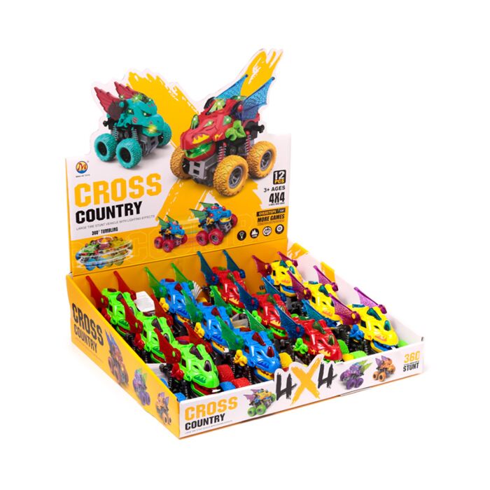 Brinquedo de ação acrobática LED camião cabeça de dragão