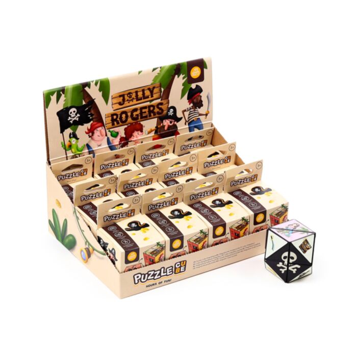 Brinquedo Puzzle Cubo Piratas Jolly Rogers