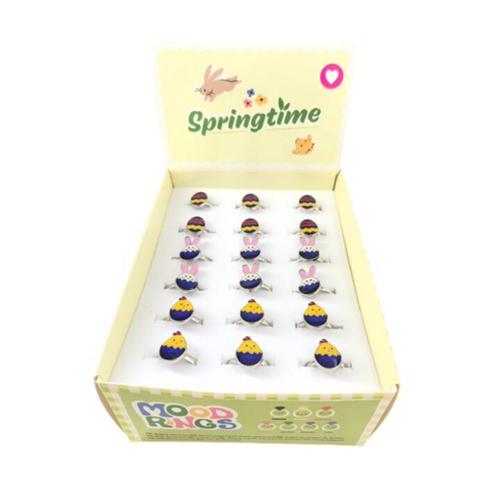 Anel do humor Springtime Ovo, Pintinho & Coelho