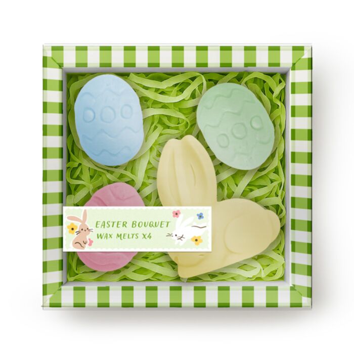 Conjunto de 4 ceras perfumadas com formas de Páscoa- Springtime