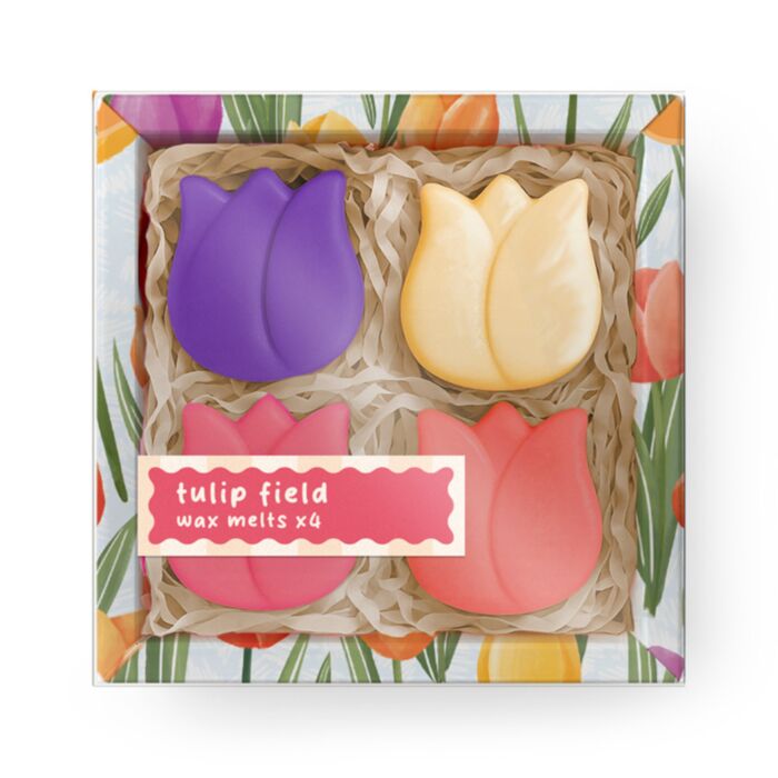 Conjunto de 4 ceras em forma de tulipa - Mother's Day Mãe Tulipas