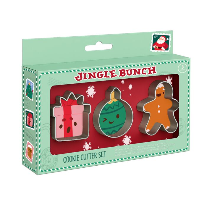 Conjunto de 3 cortadores de biscoitos de Natal - Jingle Bunch 