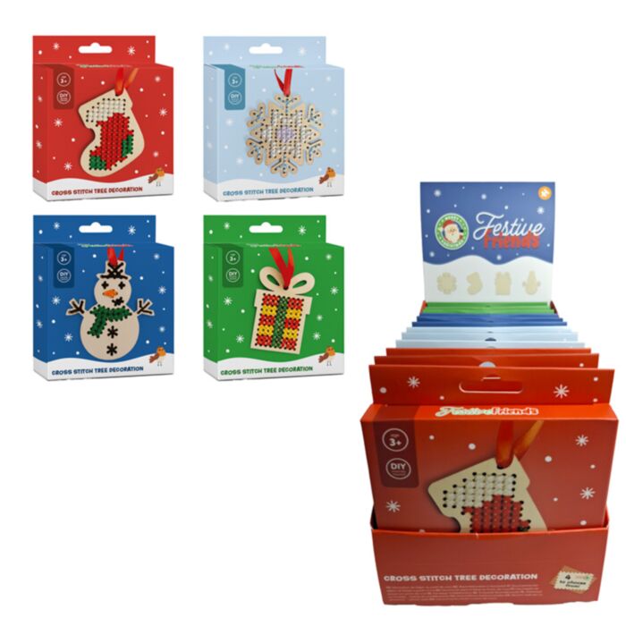 Decoração Ponto de cruz Festive Friends