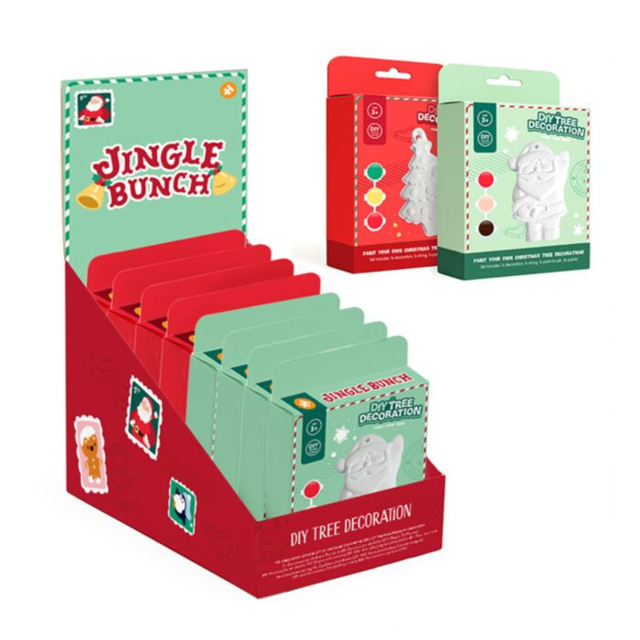 Pinte a sua decoração da árvore de Natal DIY Jingle Bunch Natal