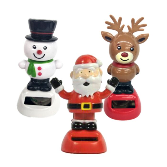 Boneco Solar - Conjunto de Natal: Pai Natal, Boneco de Neve e Rena