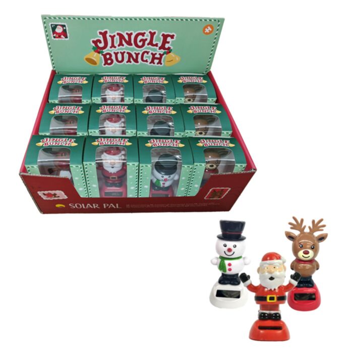 Boneco Solar - Conjunto de Natal: Pai Natal, Boneco de Neve e Rena