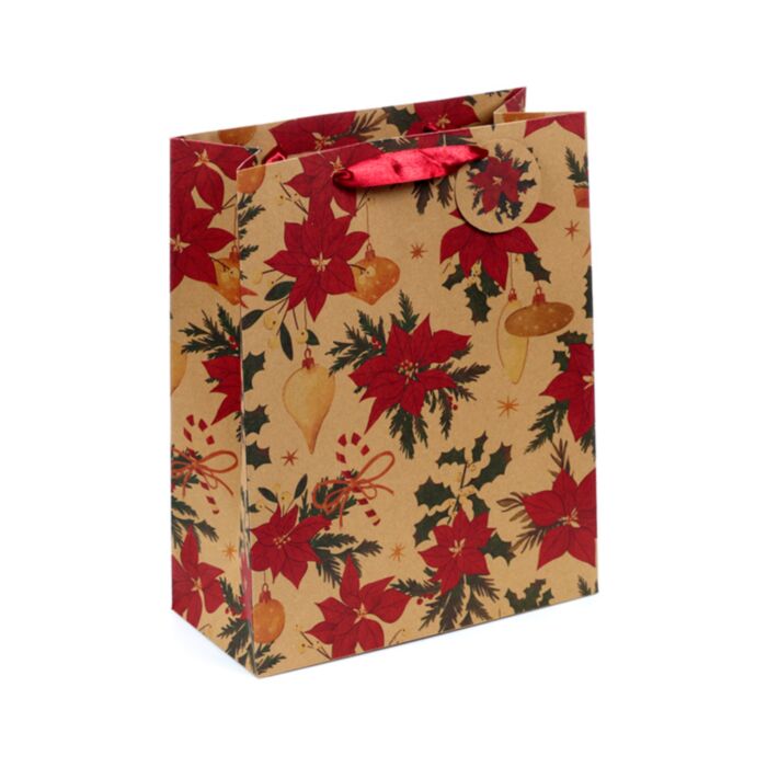 Saco para presentes grande Natal Botánico