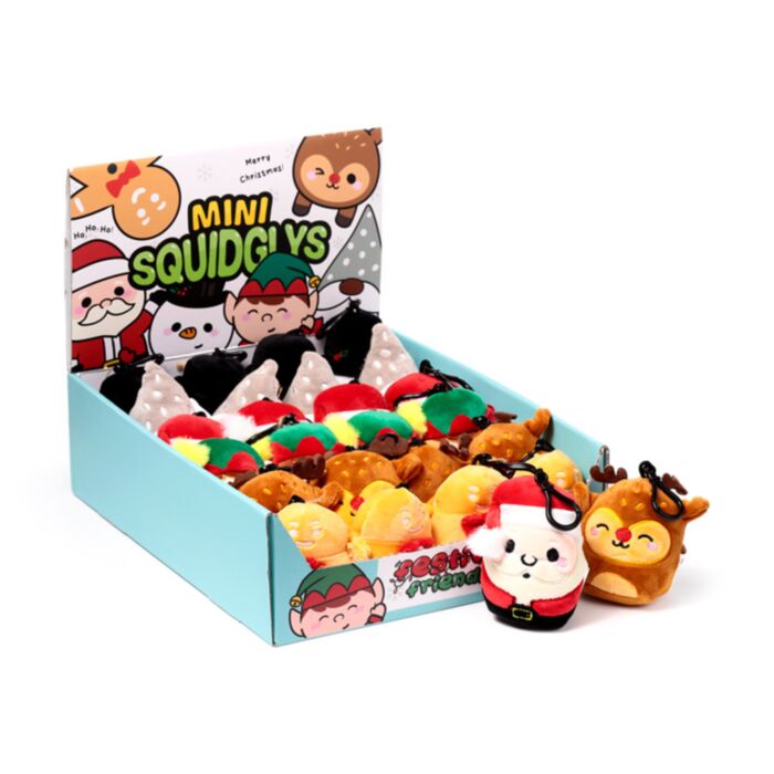 Porta-chaves de pelúcia Squidglys Amigos do Natal