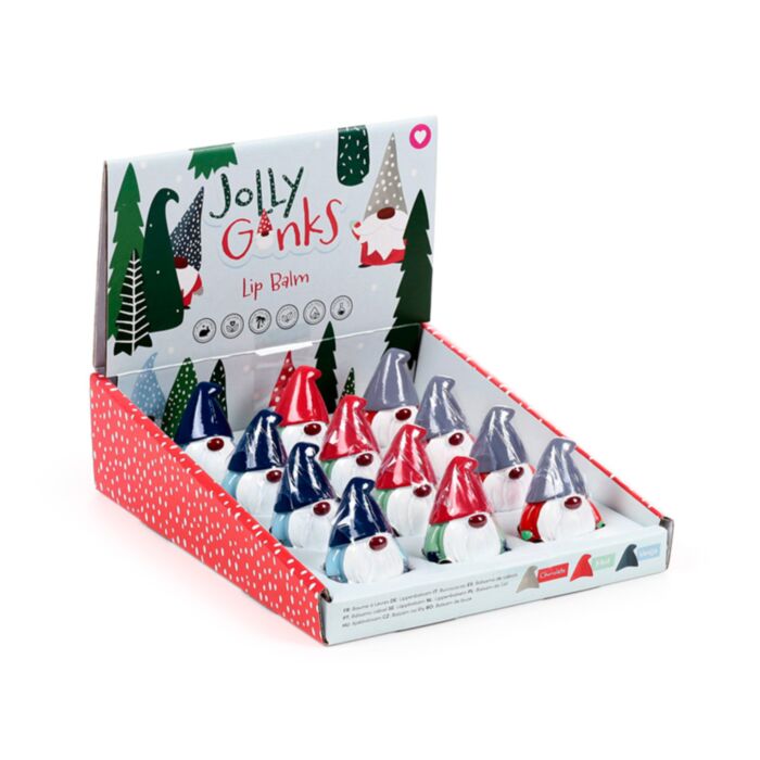 Bálsamo labial com forma Gnomo de Natal