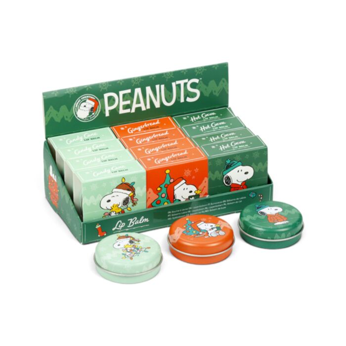 Bálsamo labial em lata  Peanuts Christmas Snoopy & Woodstock