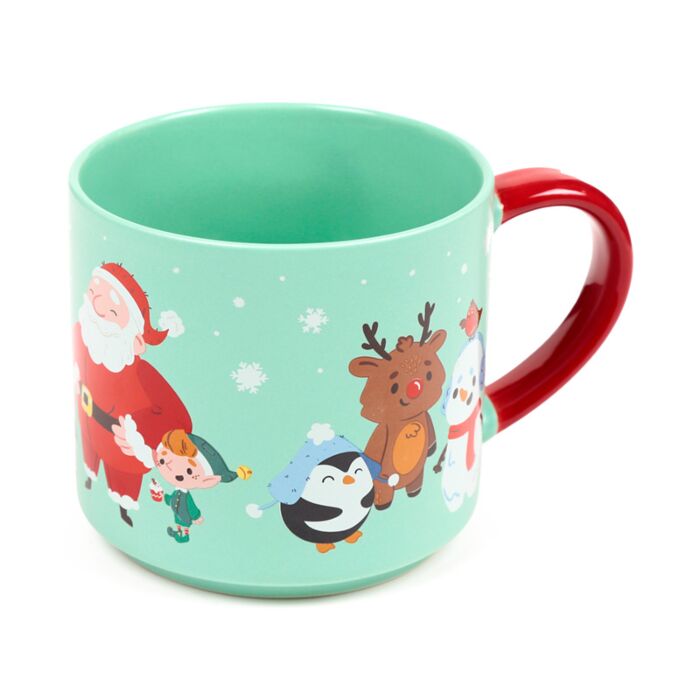 Caneca grande de porcelana Jingle Bunch Natal