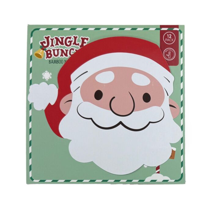 Conjunto de 12 guardanapos de papel de 3 camadas Jingle Bunch Santa Natal
