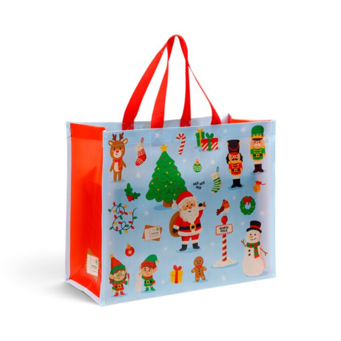 Saco para compras reutilizável Festive Friends Natal
